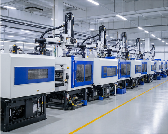 Khu vực máy ép nhựa